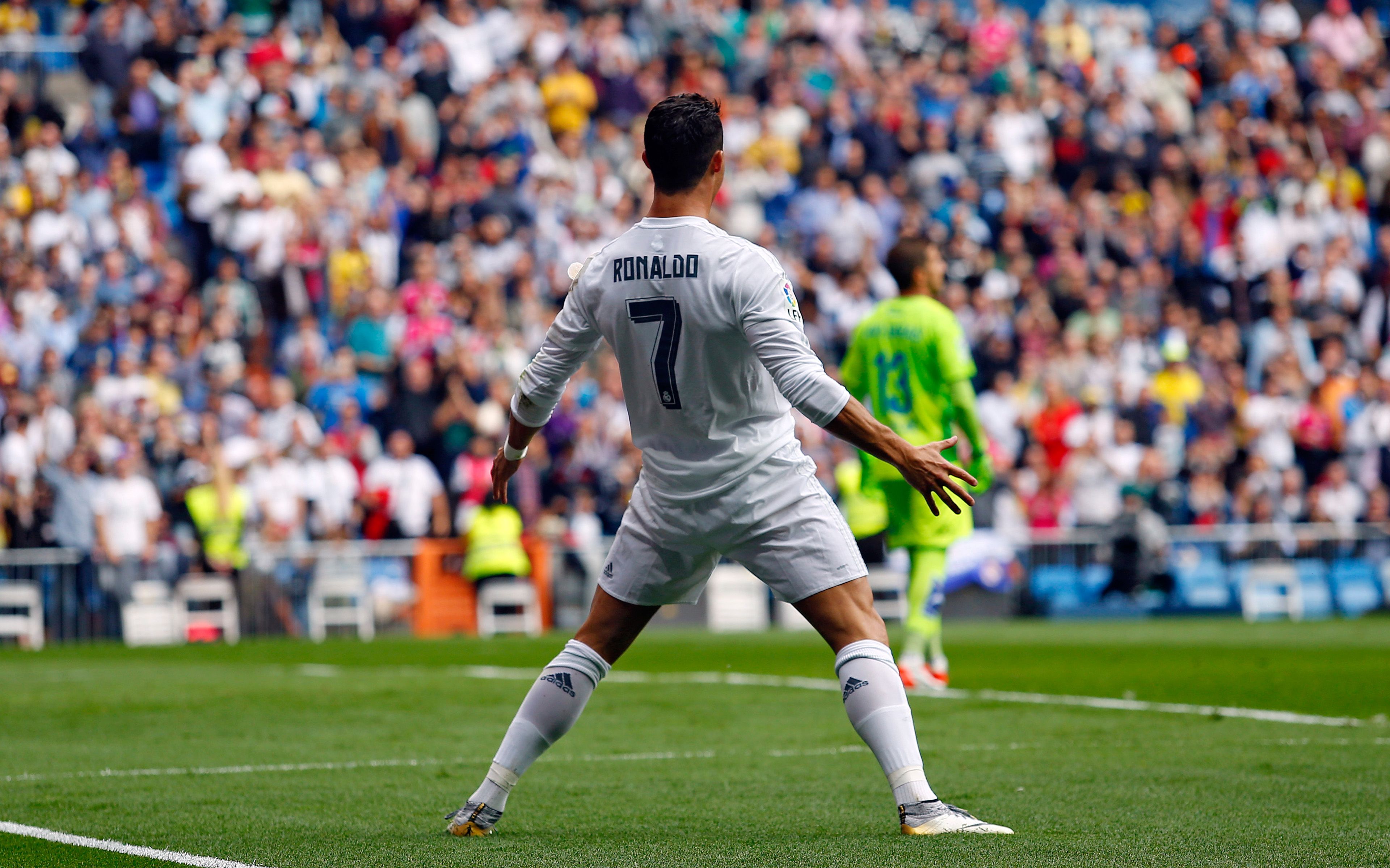 Cristiano Ronaldo Celebrating A Goal Wallpaper