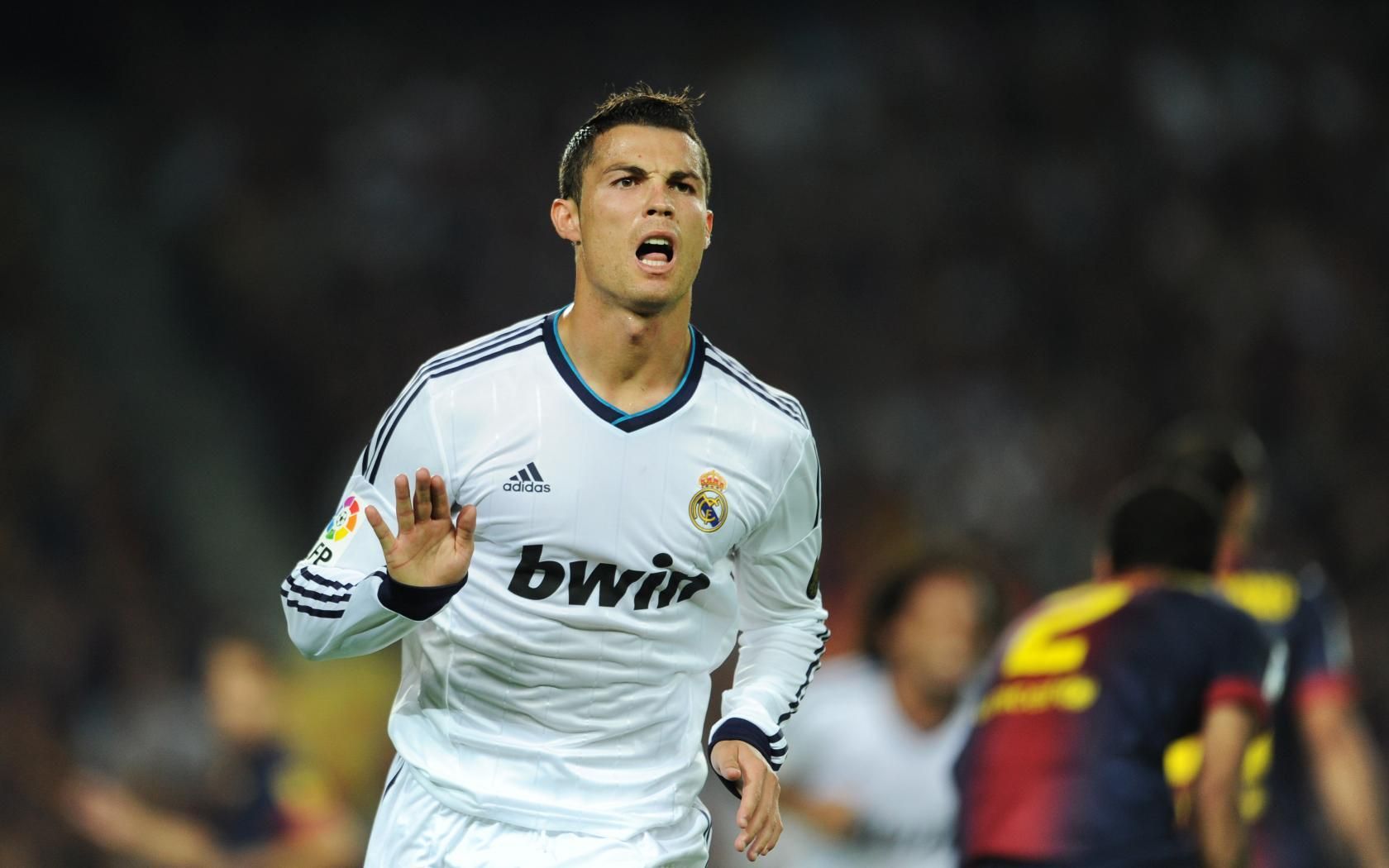 Cristiano Ronaldo, Real Madrid, El Classico, goal, celebration