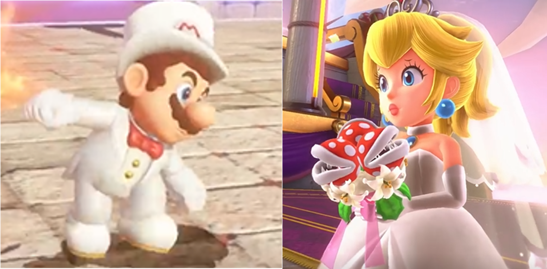 Super Mario Odyssey Mario and Princess Peach Wedding