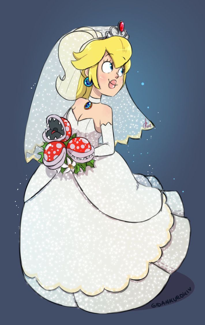 Peach In A Wedding Dress By Gidan Kuroki. Peach Mario Bros, Mario