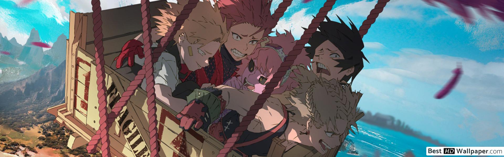 My Hero Academia Kaminari, Eijiro Kirishima, Mina Ashido