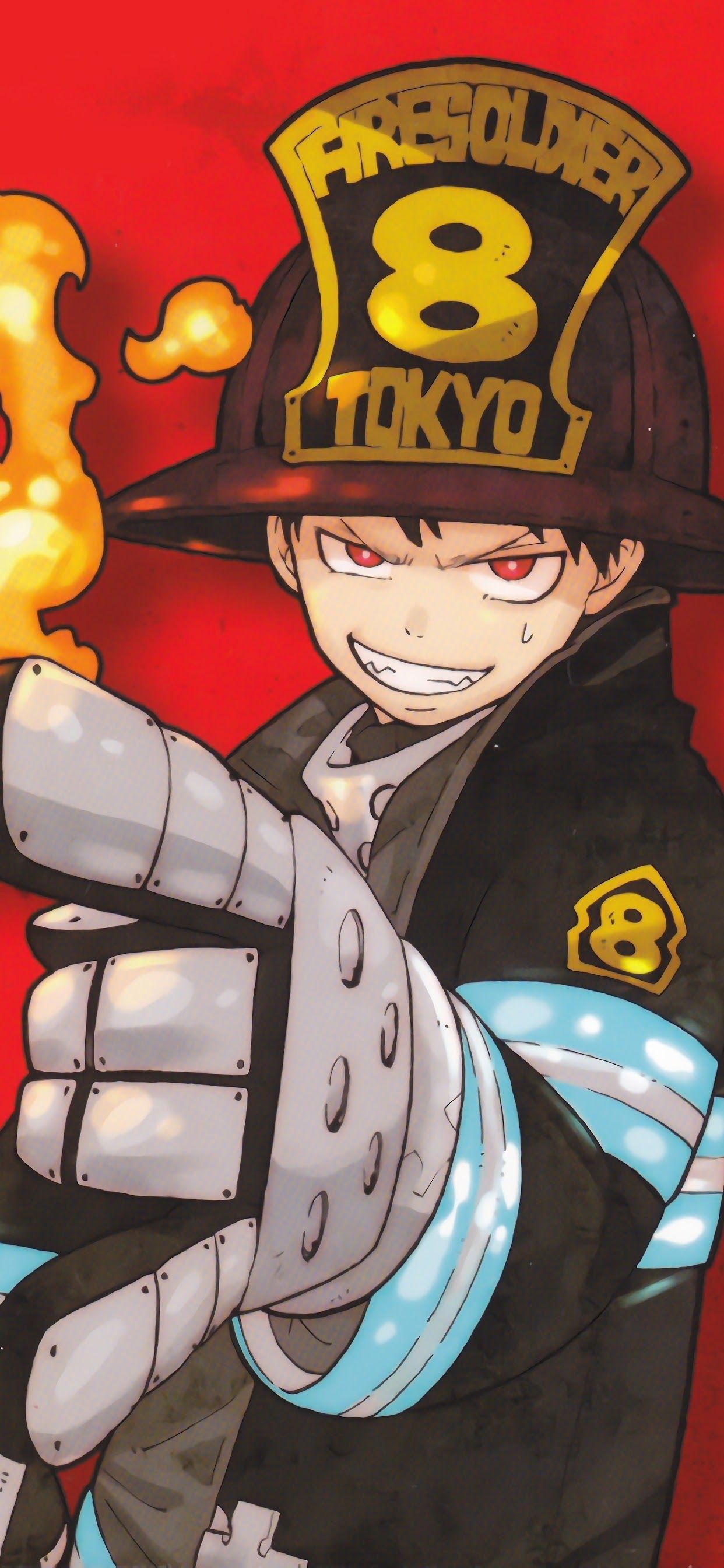 Fire Force Shinra Arthur Flames 8K Wallpaper