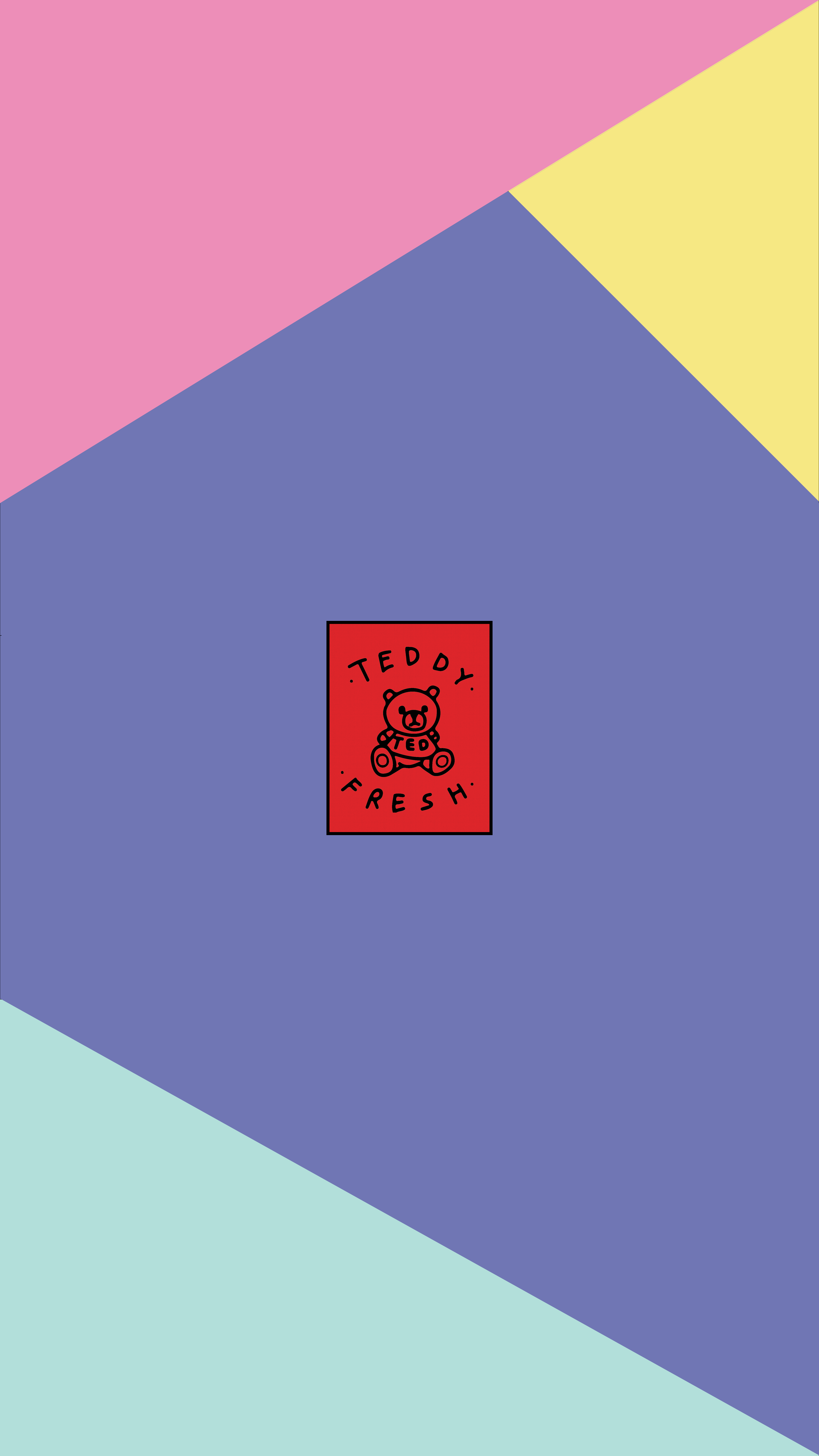 I made a color block themed wallpaper!: TeddyFresh