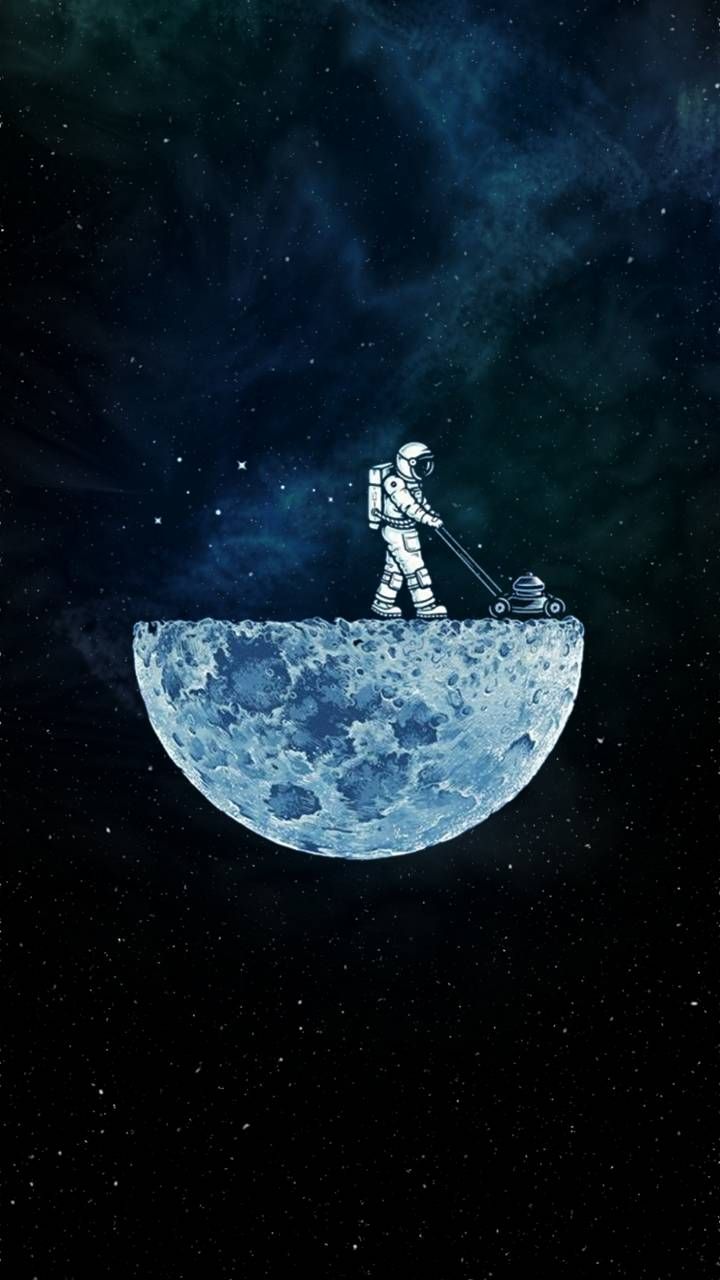 Moon Man. Papel de parede geek, Pintar papel de parede, Arte 3D