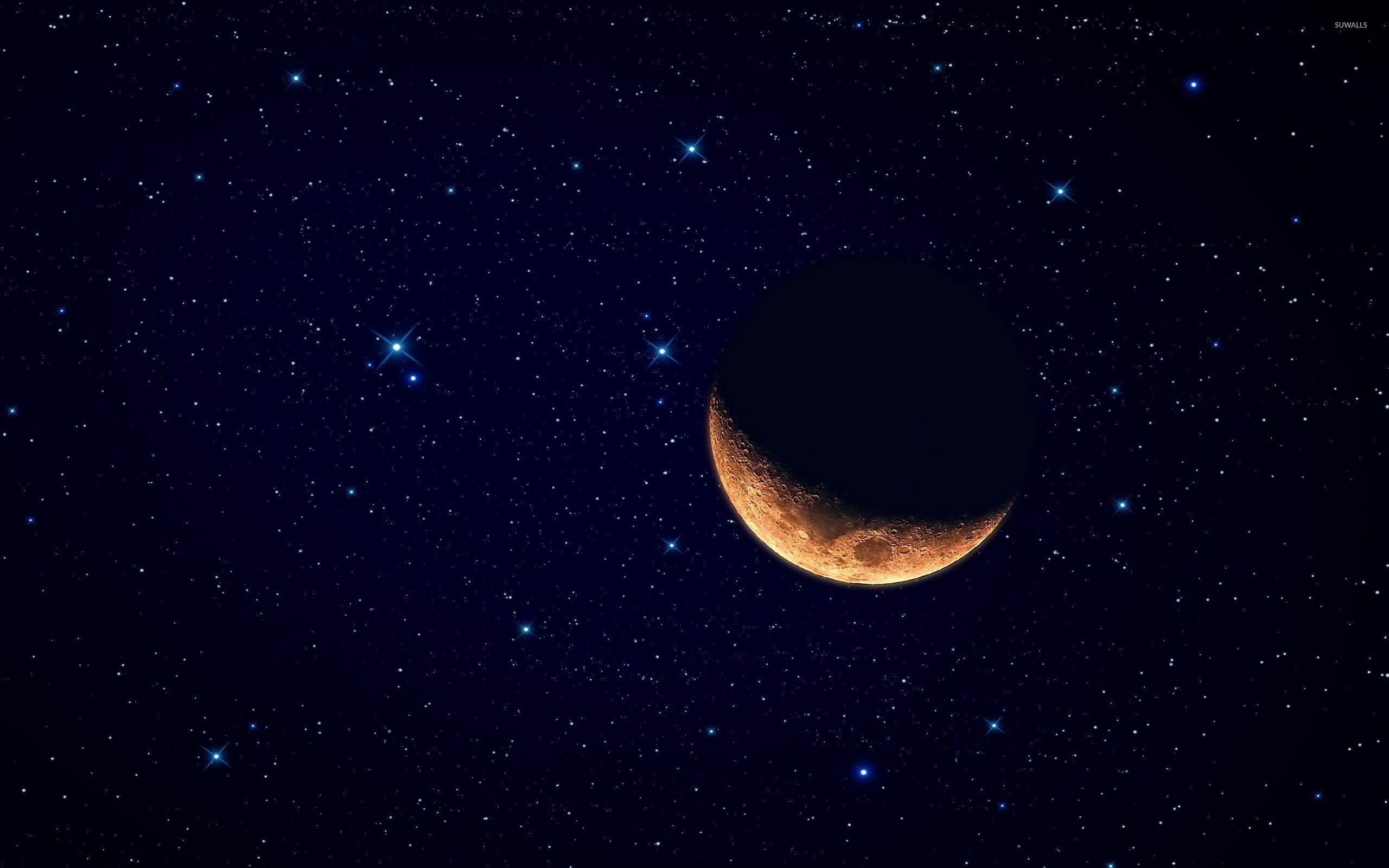 Moon and Star Wallpaper