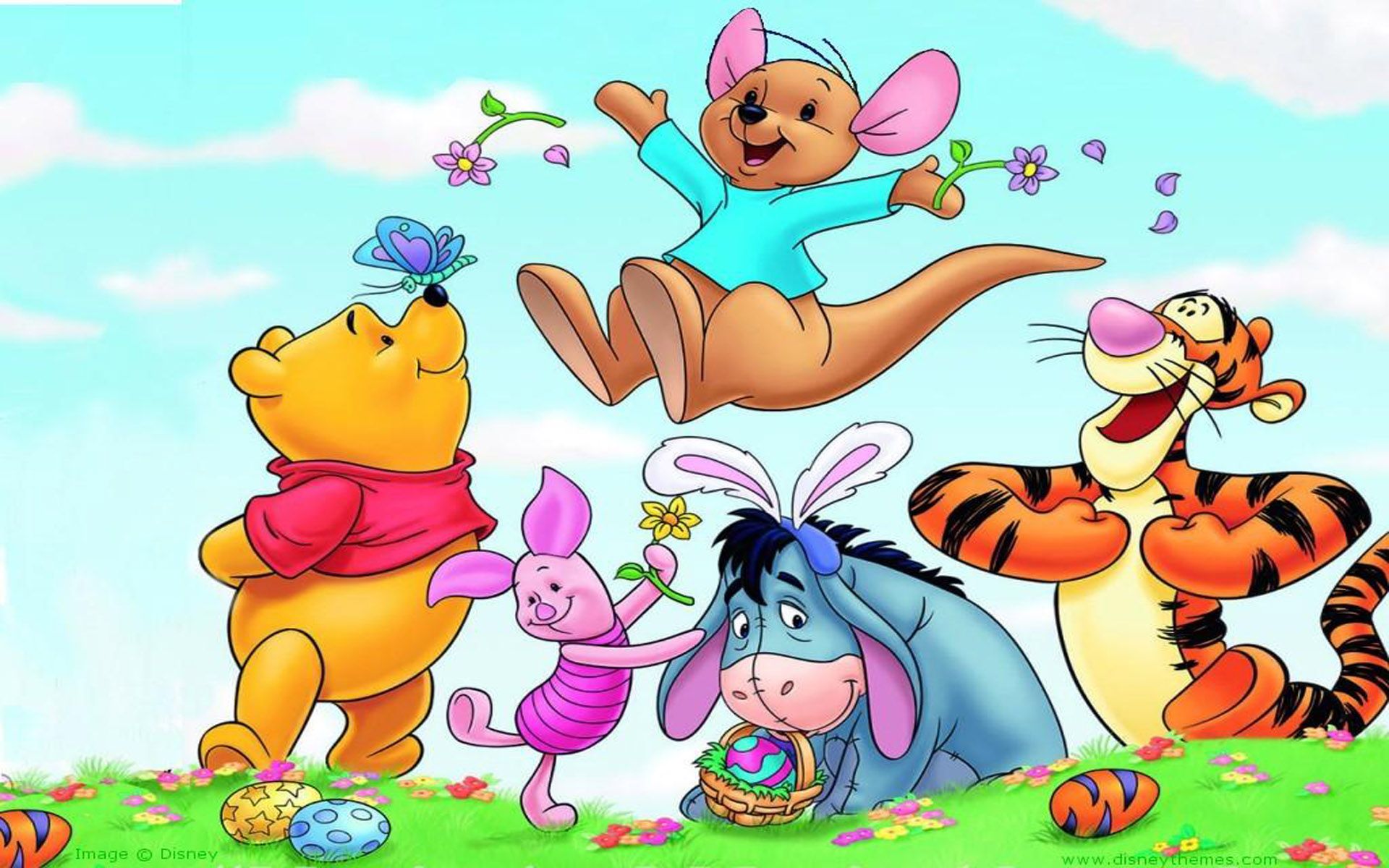 Winnie The Pooh Easter eggs Cartoon Pics HD Wallpaper 1200x1200