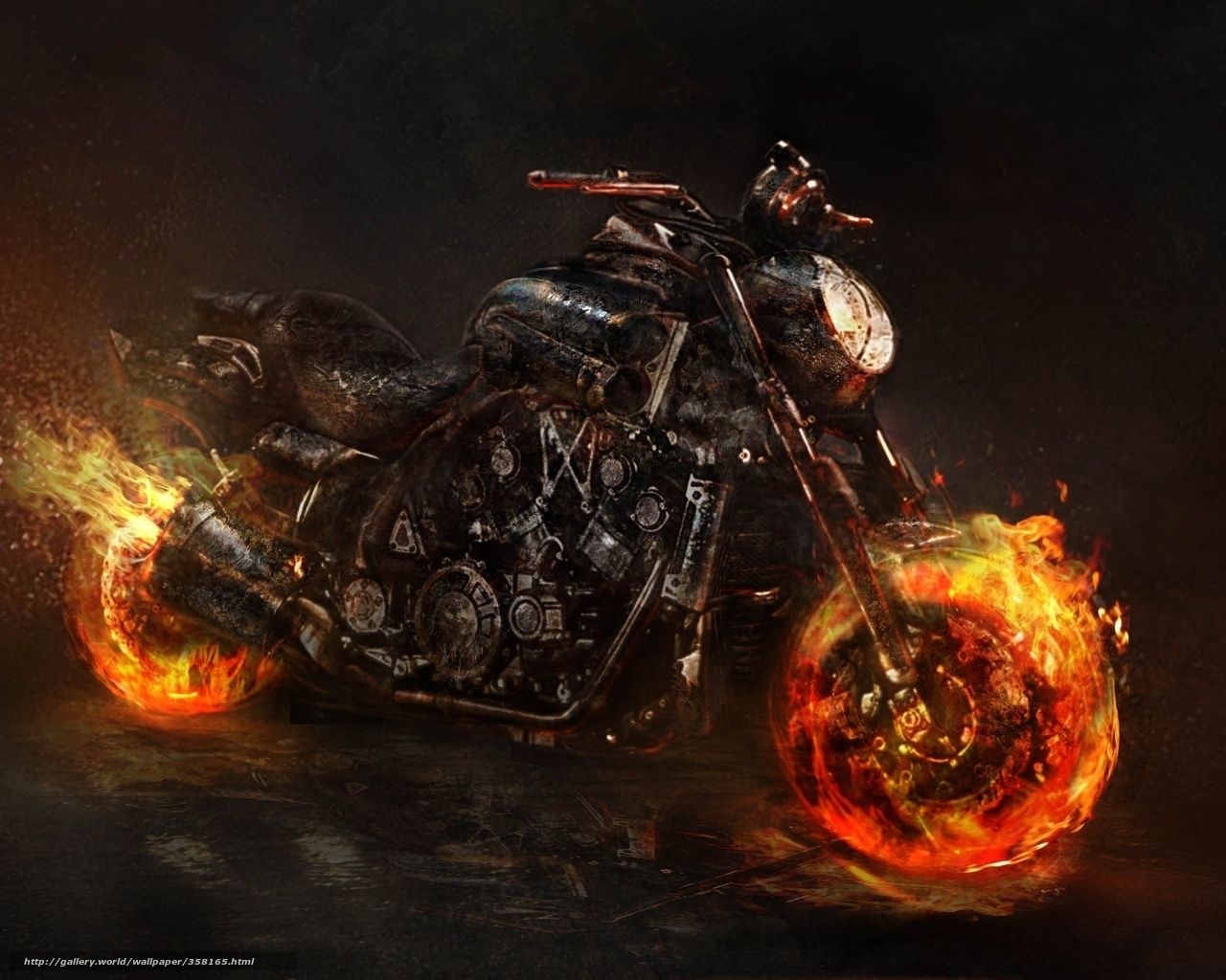 Free download motorcycle fire desktop wallpaper in the resolution