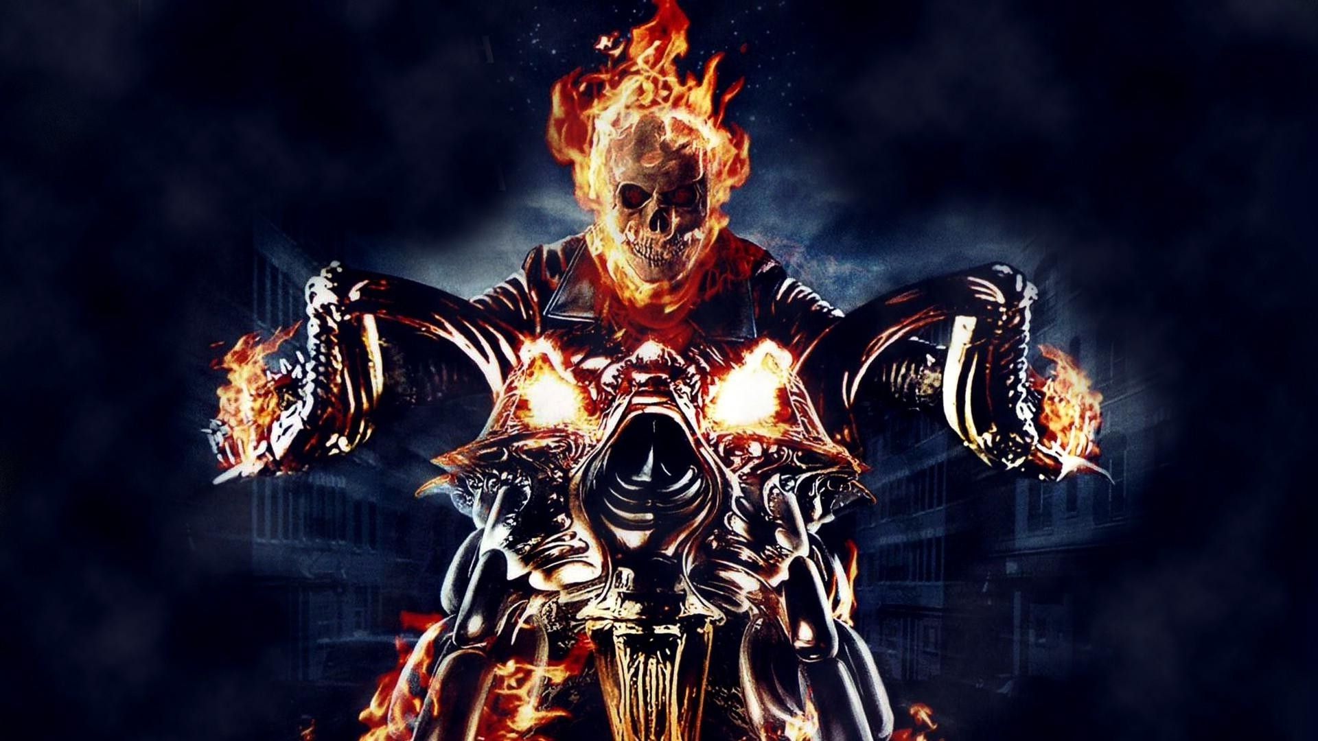 Ghost Rider, Skull, Fire, Motorcycle, Comics, Graphic Novels