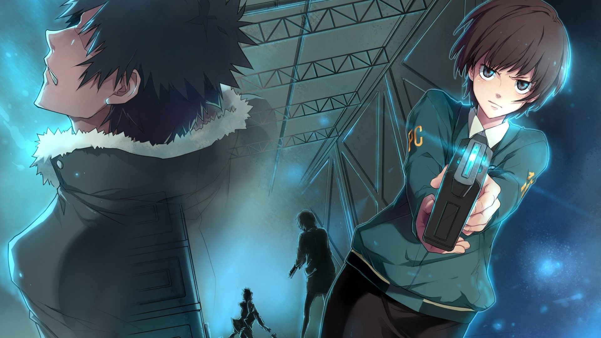 Psycho Pass, Shinya Kogami, Tsunemori Akane, Anime Wallpaper HD