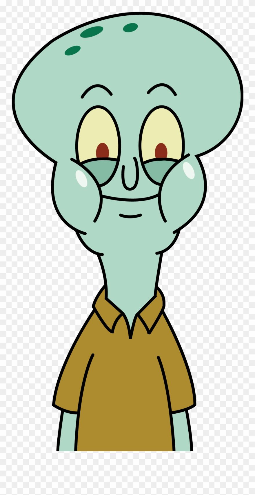 Squidward Hi How Are You Clipart Normal Face, HD