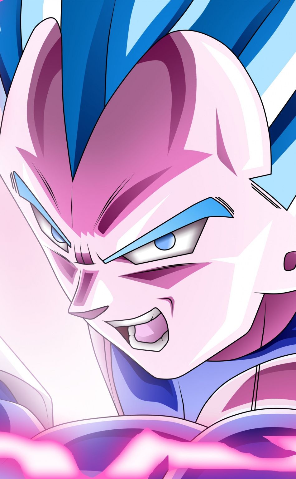 Download 950x1534 wallpaper super vegeta, blue power, dragon ball