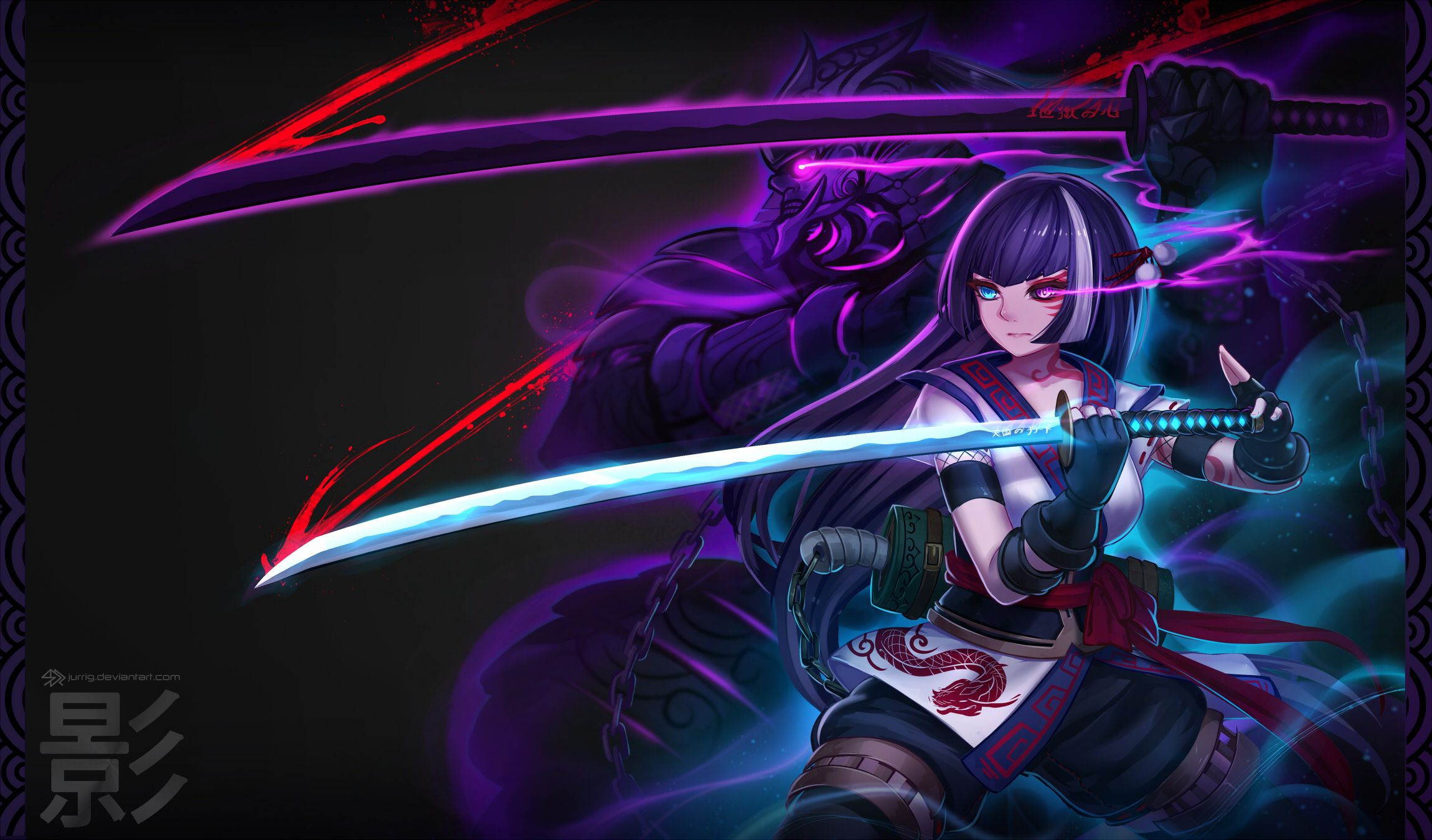 Anime Warrior Girl, HD Fantasy Girls, 4k Wallpaper, Image