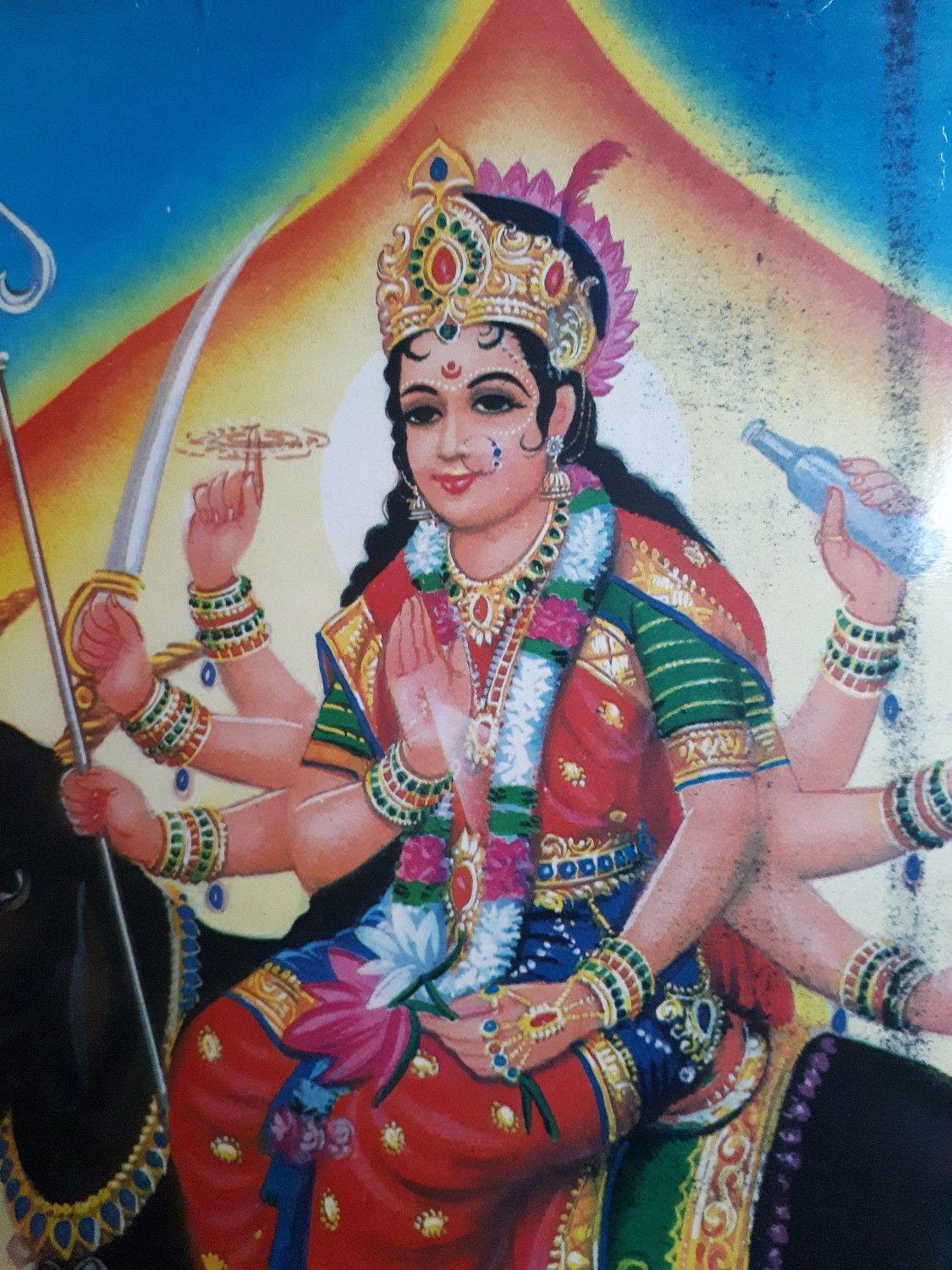 Hindu goddess meldi maa. Kali goddess, Hindu deities, Vintage prints