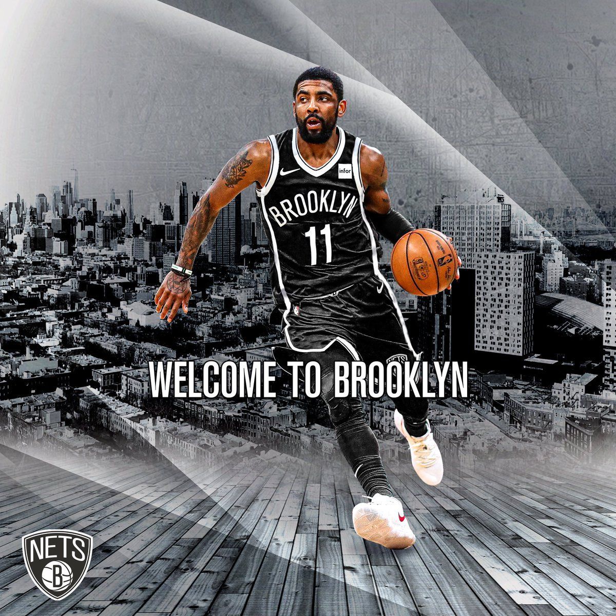 Kyrie Irving Brooklyn Nets wallpaper. Kyrie irving, Kyrie