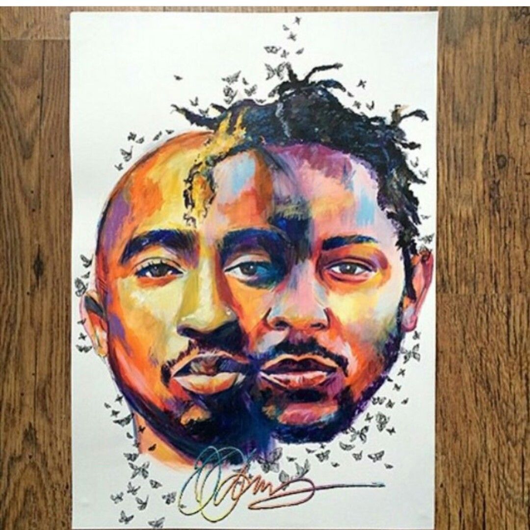 2pac and Kendrick Lamar. Hip hop art, Art, African art