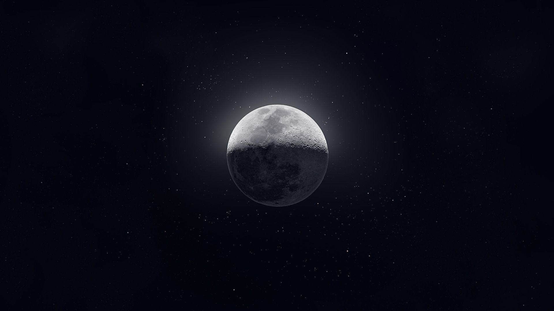 Clean Moon Wallpaper 1920x1080