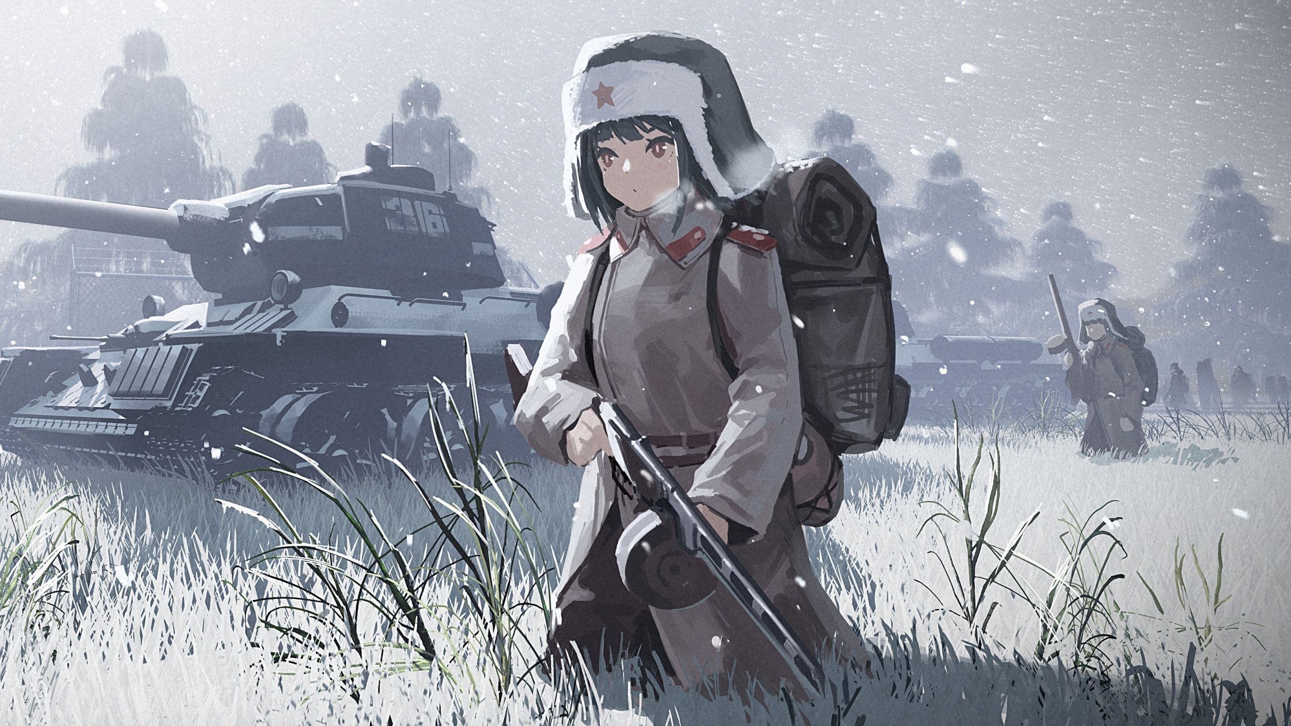 Anime Soldier Girl Wallpaper
