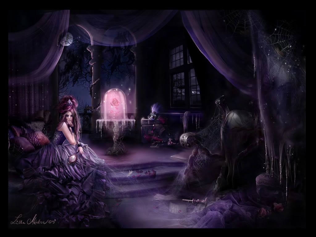 Victorian Goth Illustration #purple #mystical #art. Purple