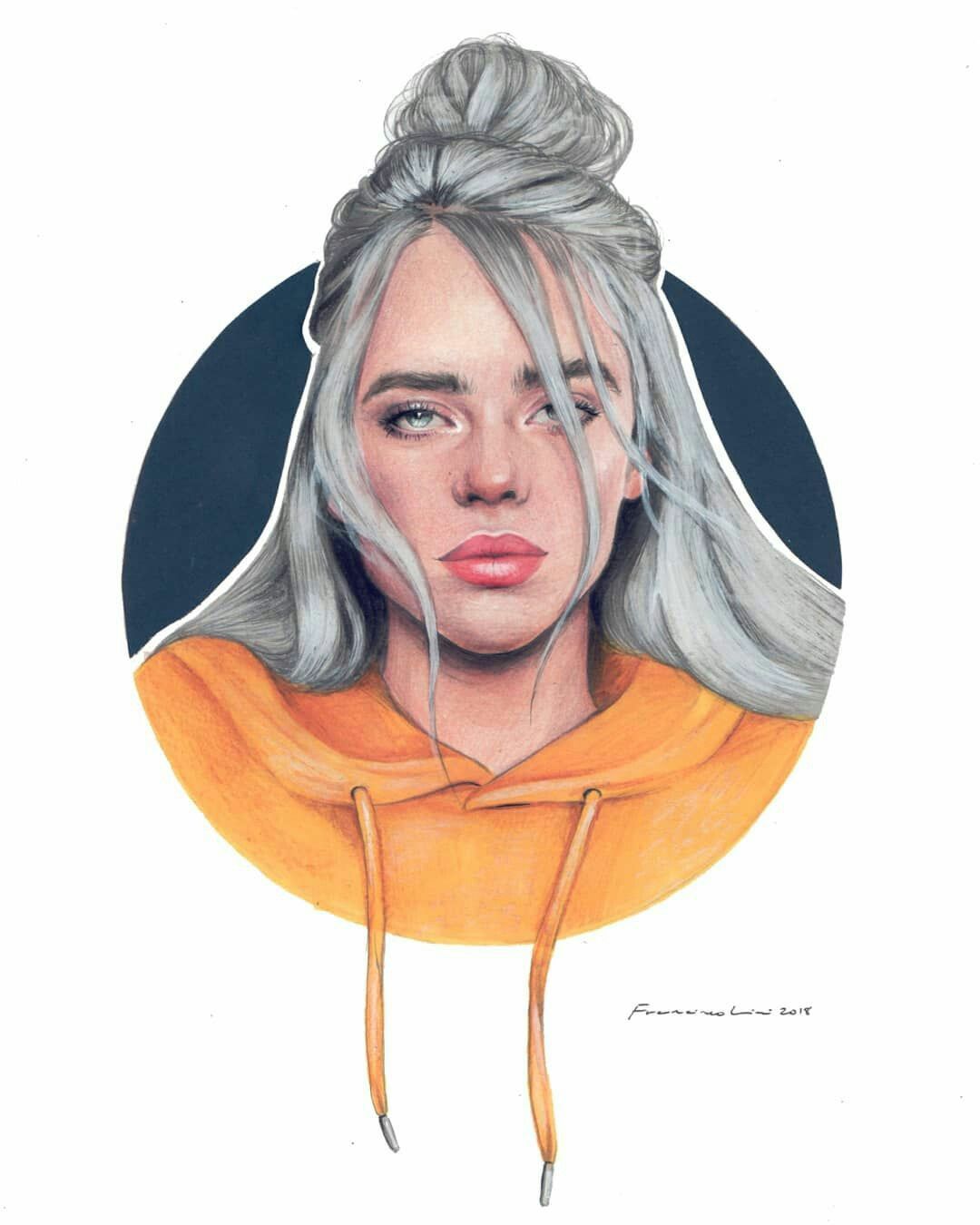 Billie Eilish Anime Drawing Wallpapers Wallpaper Cave