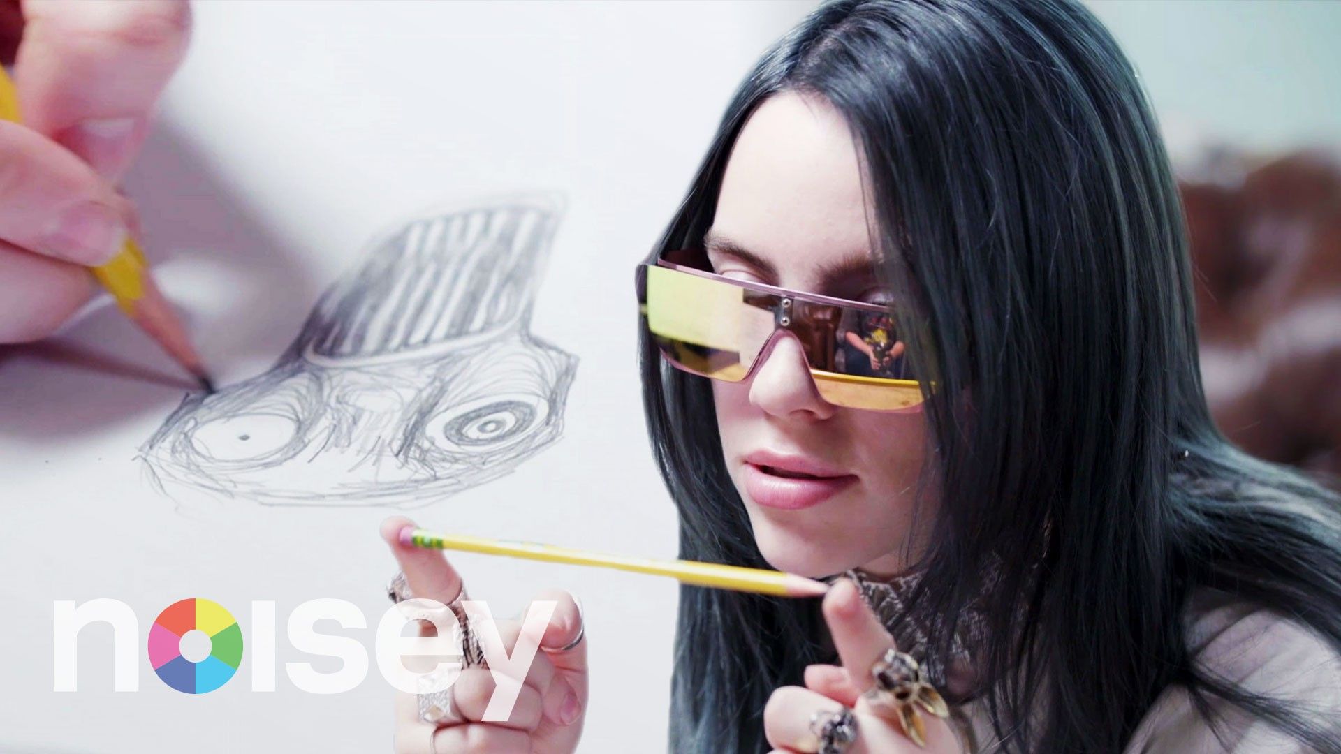Watch Billie Eilish Talk 'Spirited Away' While Drawing Her Self