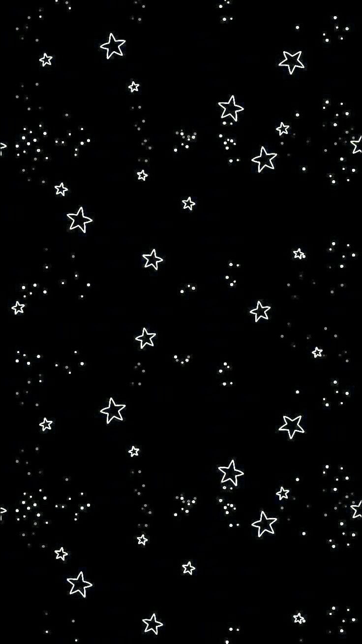 black and white stars background