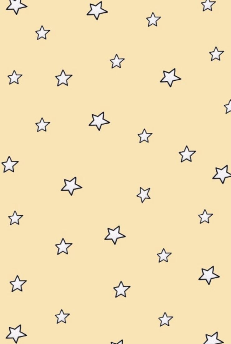 minimalistic stars yellow background wallpaper aesthetic tumblr