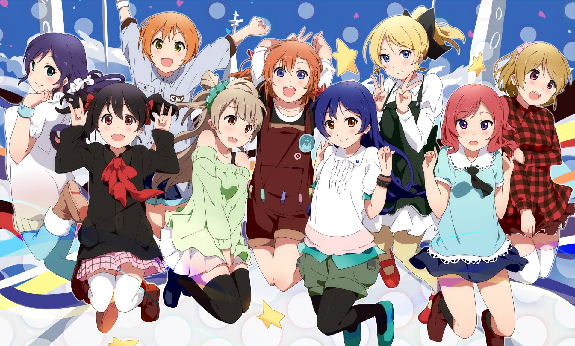 Female anime characters illustration, Love Live!, Love Love Life