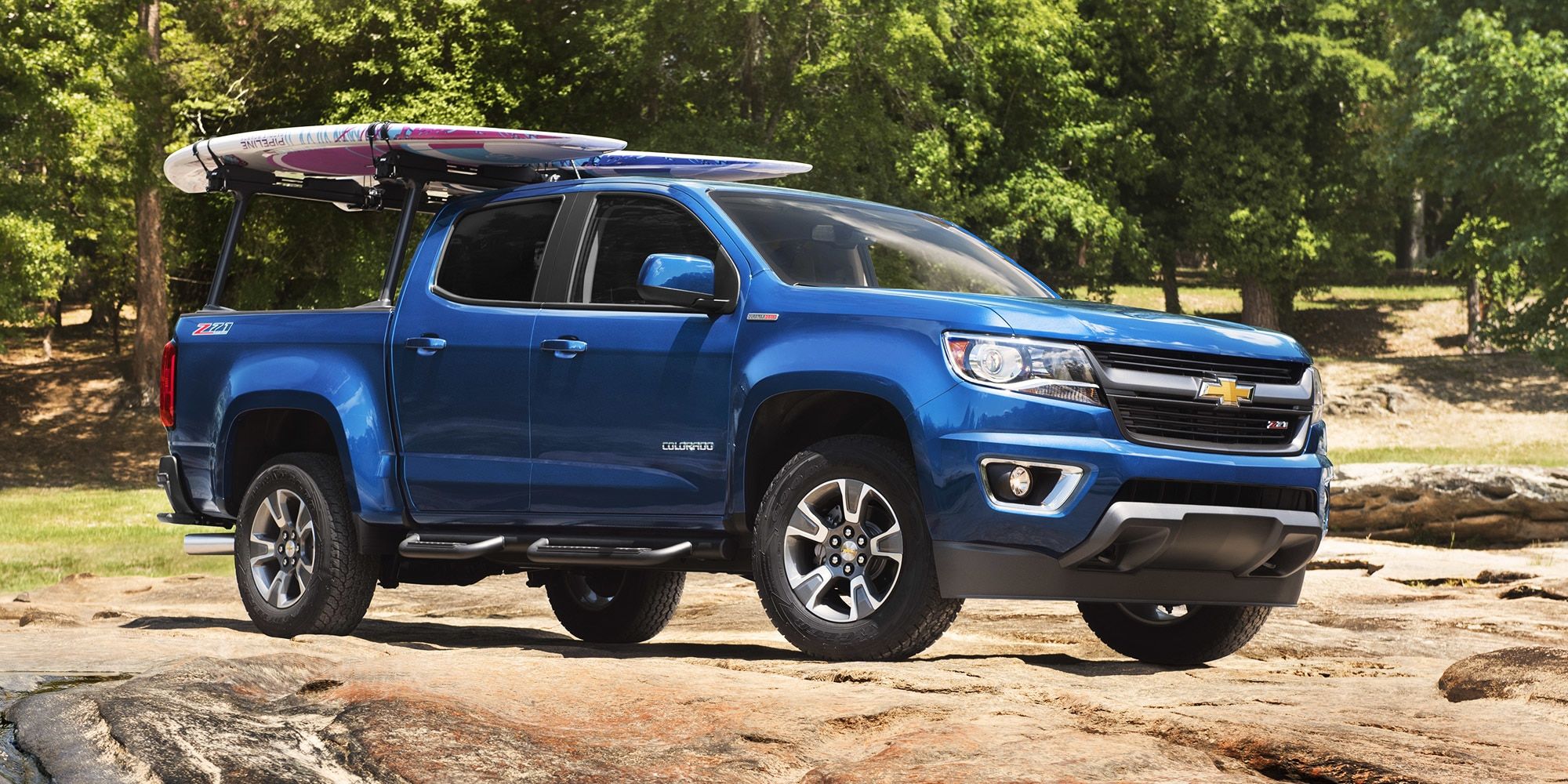 Chevrolet Colorado blue color HD widescreen wallpaper