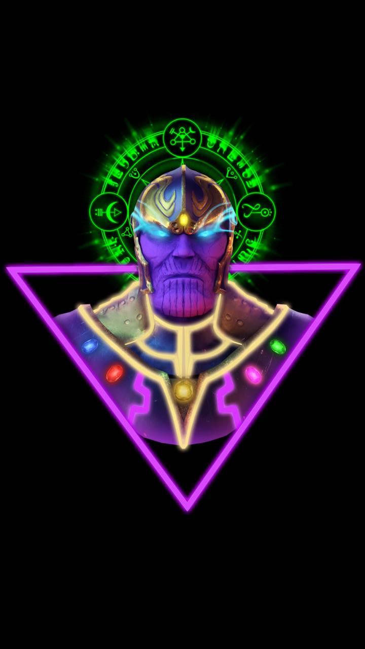 Neon Thanos wallpaper