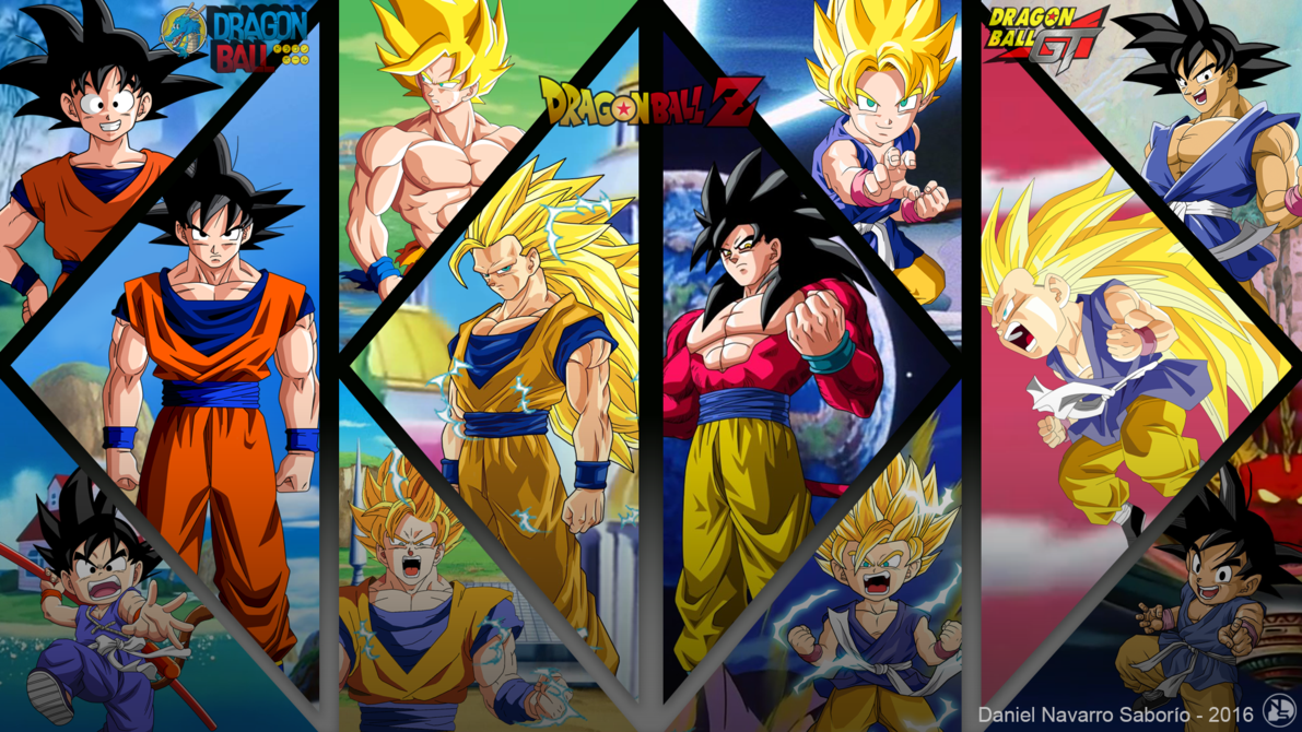 Dragon Ball Super - Goku Collage Wallpaper Download