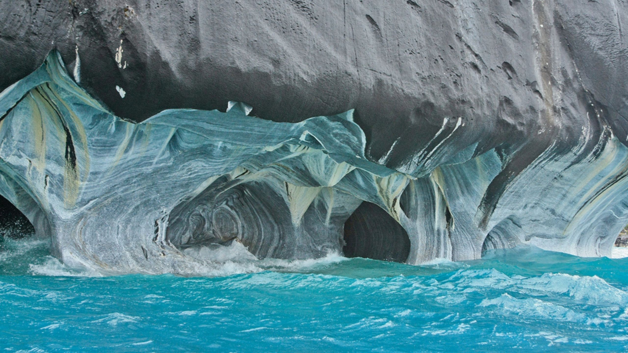 marble caves chile chico, chile, caves 1440P Resolution