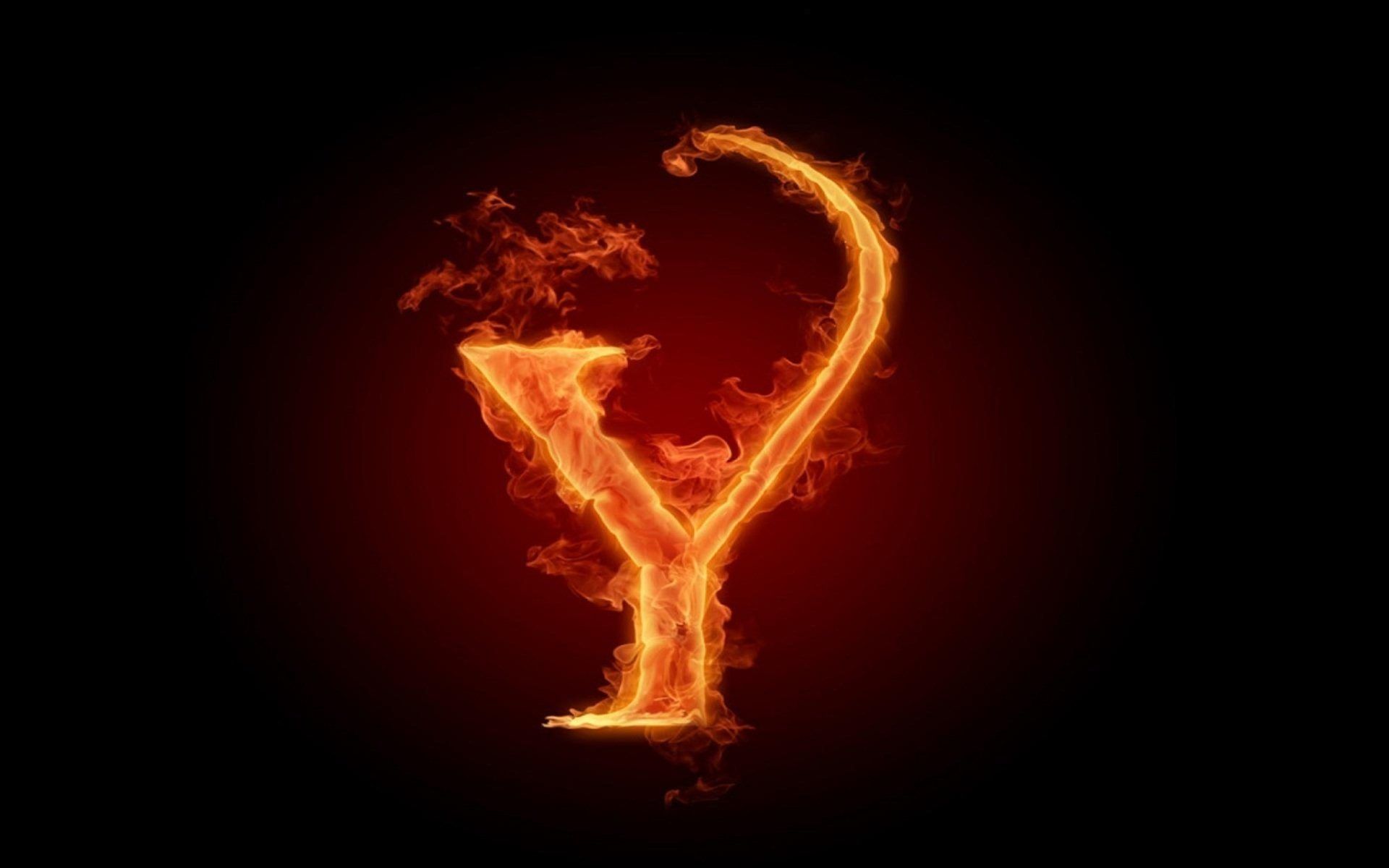 Alphabet Burning Letter Y Fire HD Wallpaper