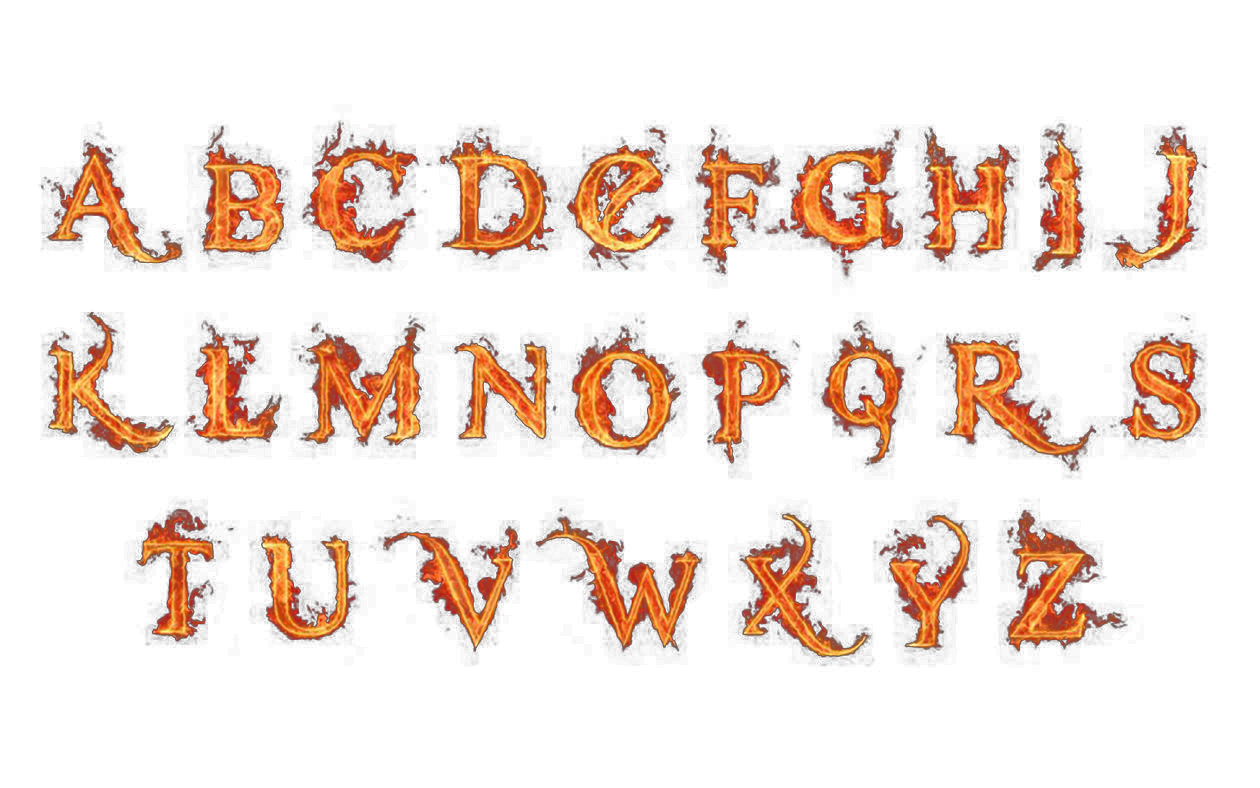 Alphabet On Fire Transparent & PNG Clipart Free Download
