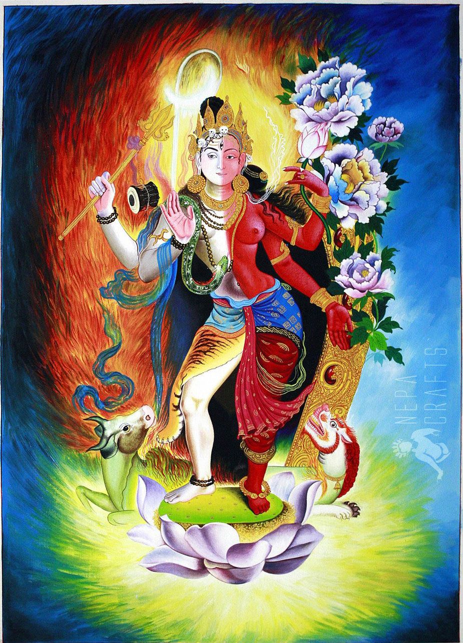 Ardhnarishwar Shiva Parvati Ganesh Kartik - Poster 8x12 Inches, HD Plastic  Paper | eBay