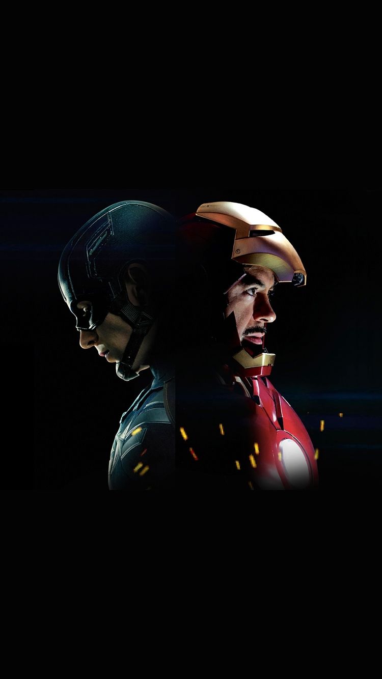 Captain America Civilwar Ironman Hero Art Illustration iPhone 8
