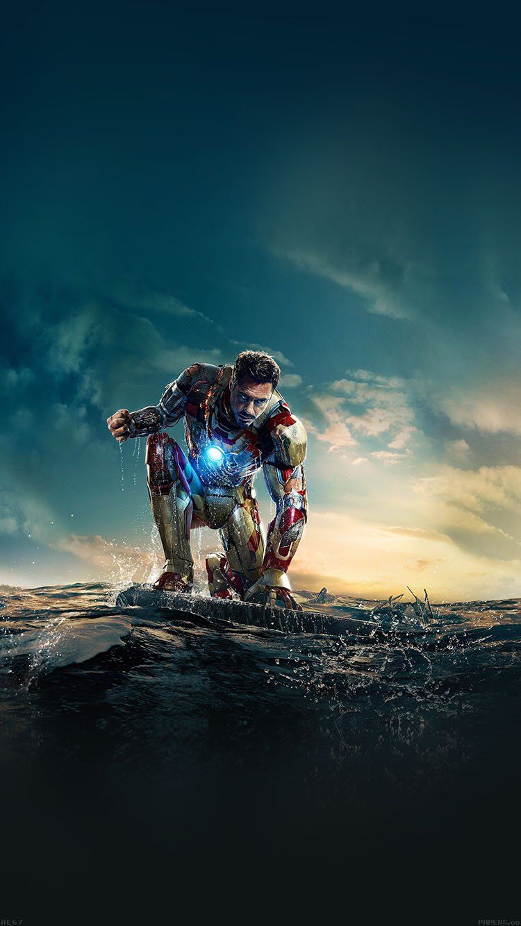 iPhone wallpaper. ironman angry in hero poseture art