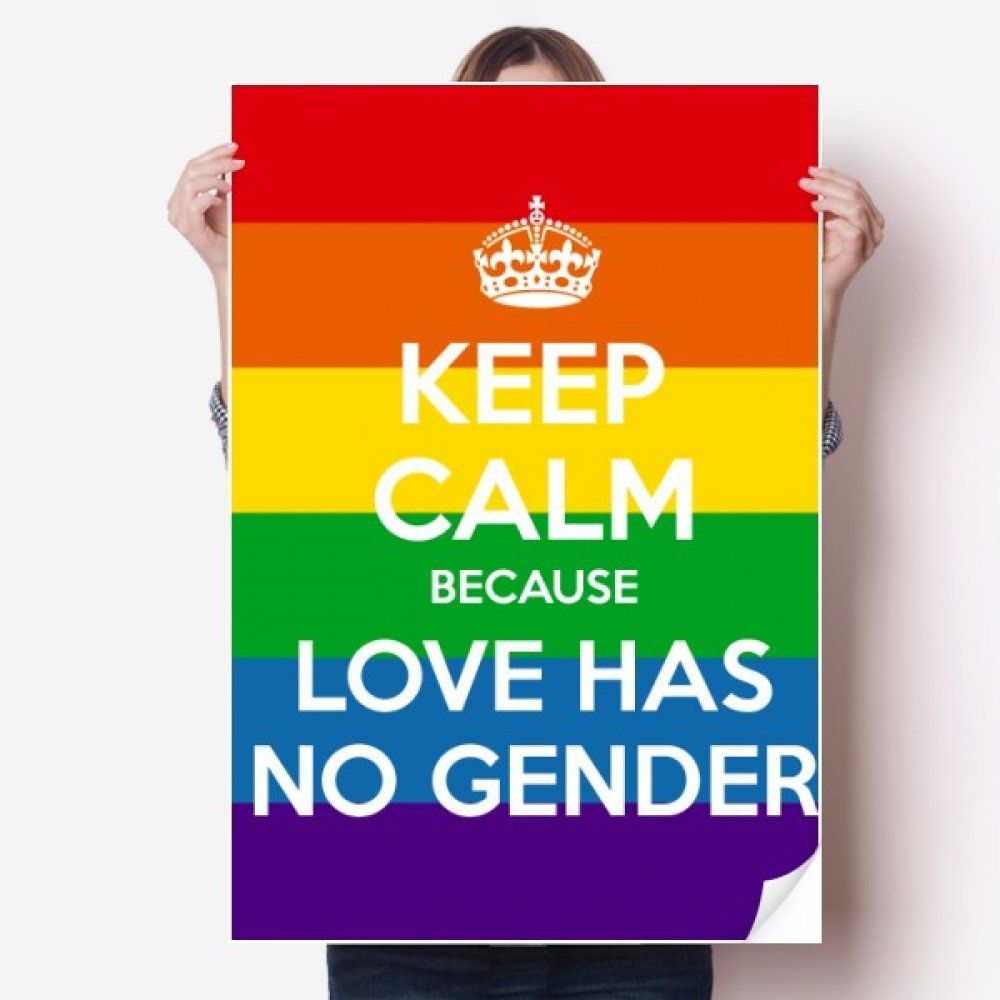 DIYthinker Rainbow Gay Lesbian LGBT Sticker Poster