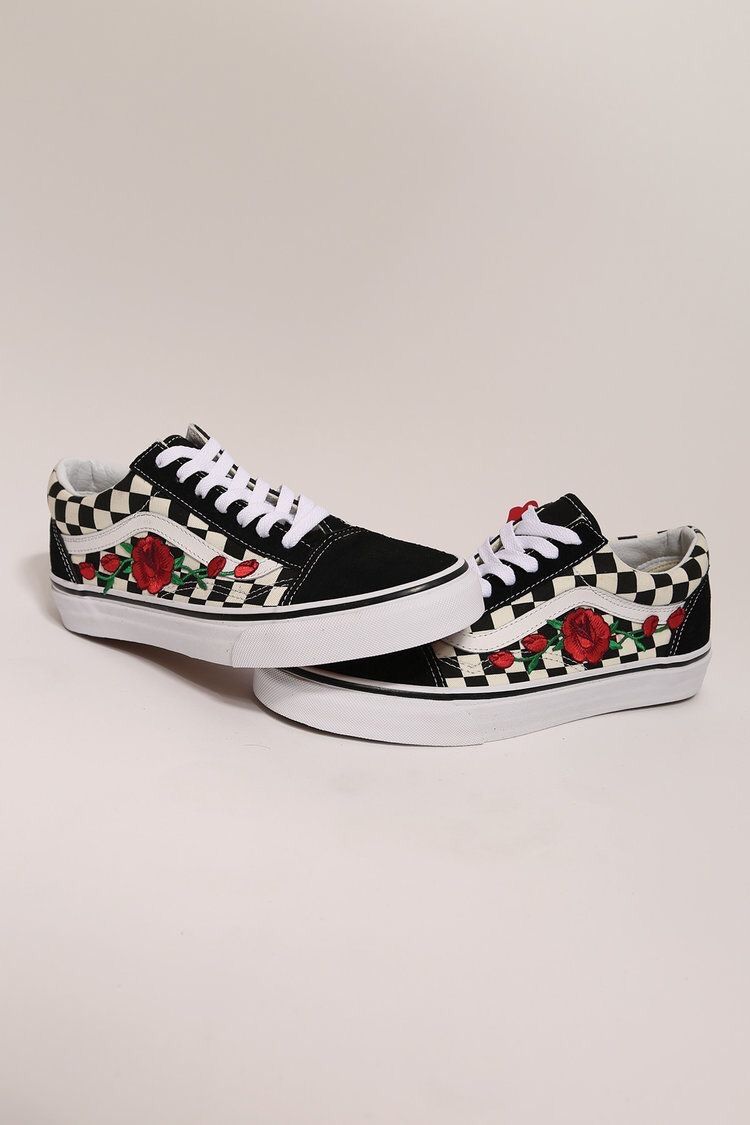 Rose checkered vans discovered