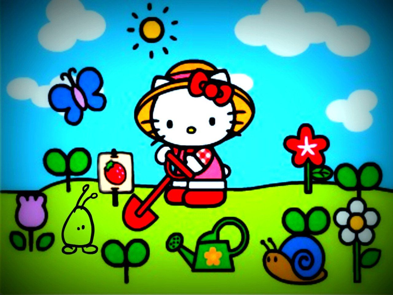 Spring Hello Kitty HD Wallpaper