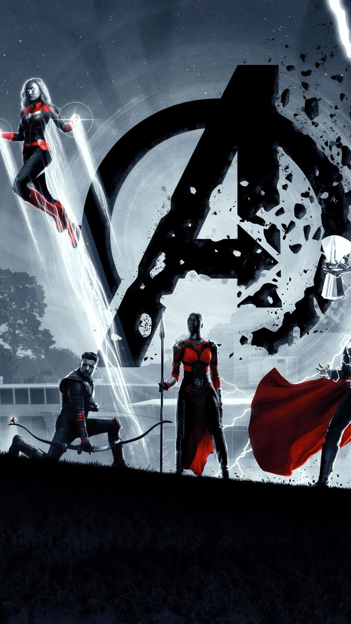 Wallpaper Avengers: Endgame, Captain America, Thor, Captain Marvel