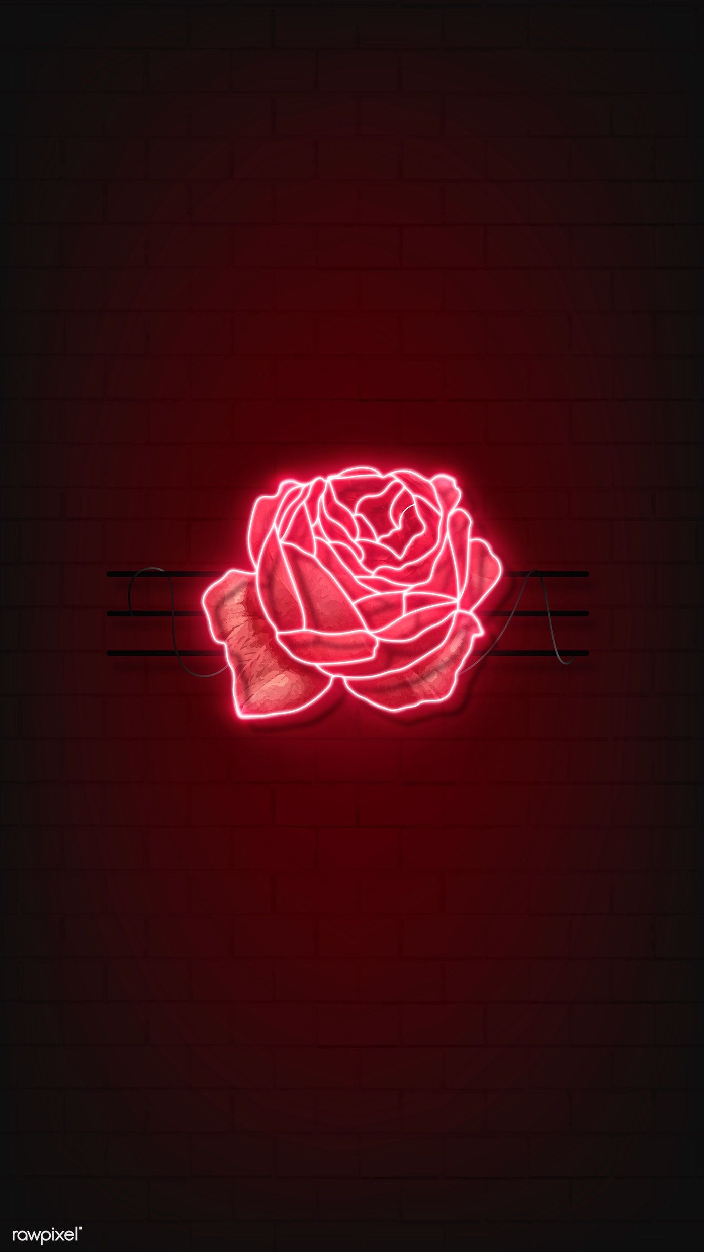 Red rose mobile wallpaper. Royalty free stock illustration