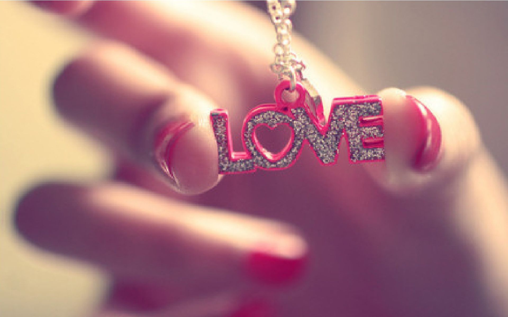 Love Pendant Pink Letters With Heart Association For Love Love