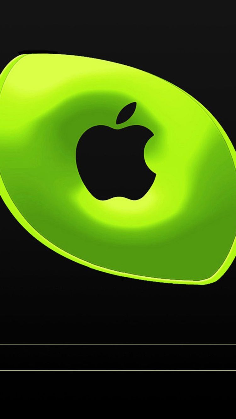 Green Apple logo theme iPhone 6 750×334 pixels