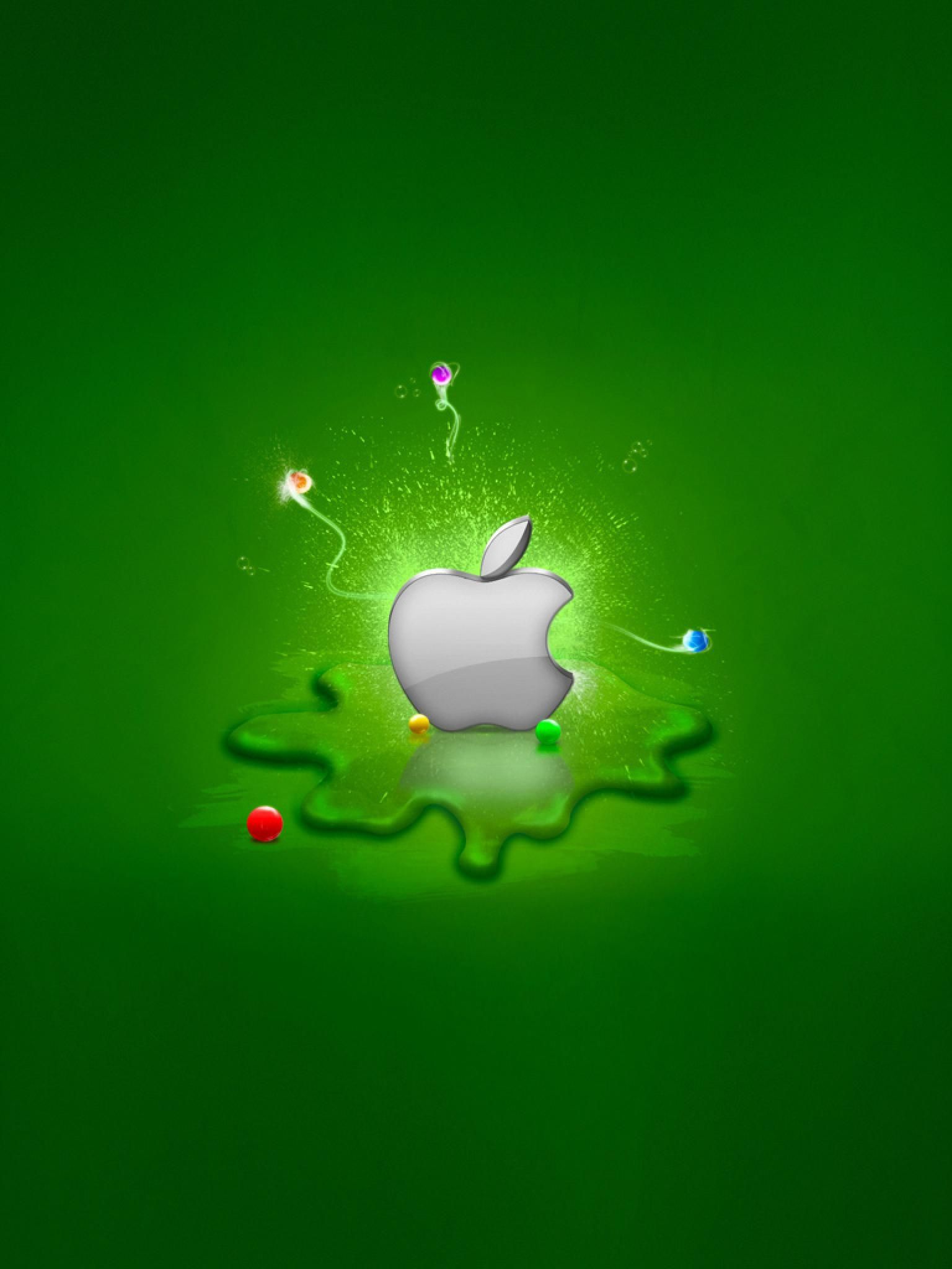 Free download Download Green Fantasy Apple Logo Wallpaper iPad