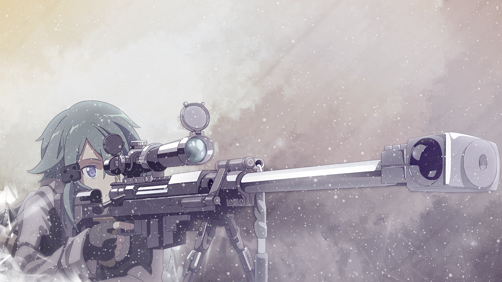 #Asada Shino, #sniper rifle, #Gun Gale Online, #anime