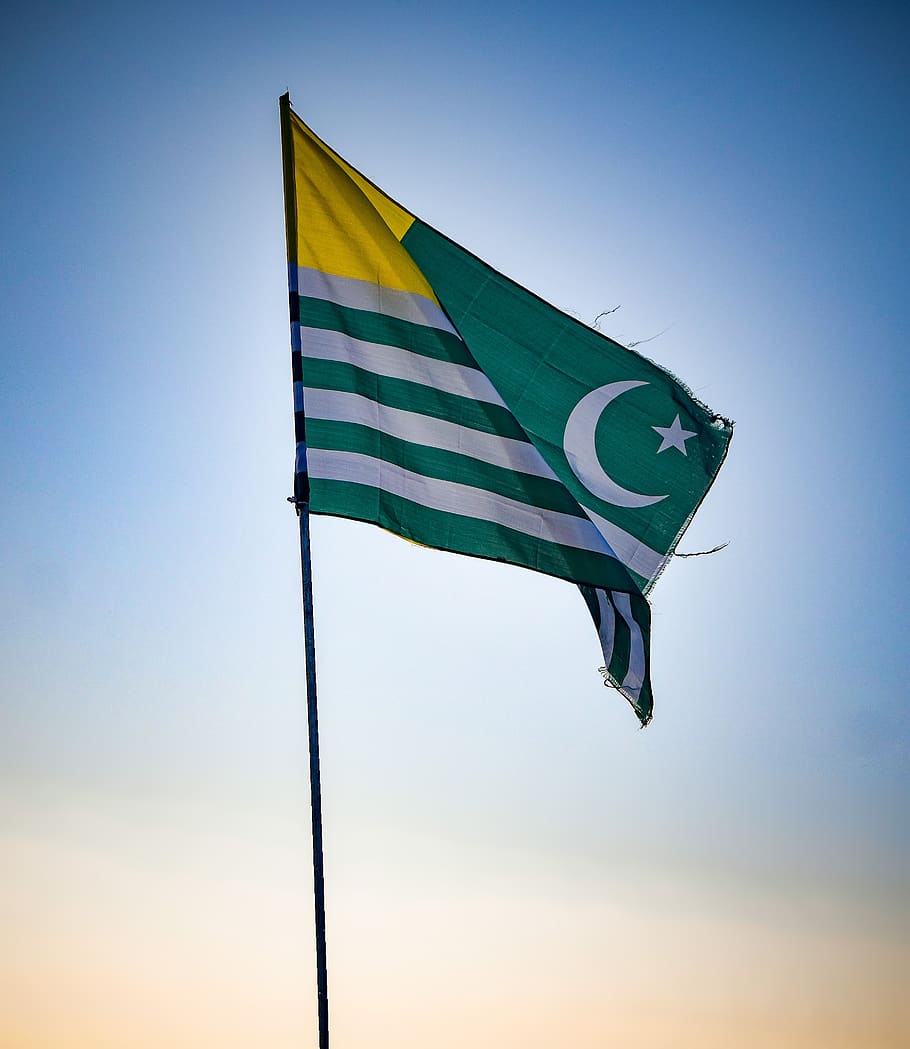 HD wallpaper: kashmir flag, green flag, green and yellow