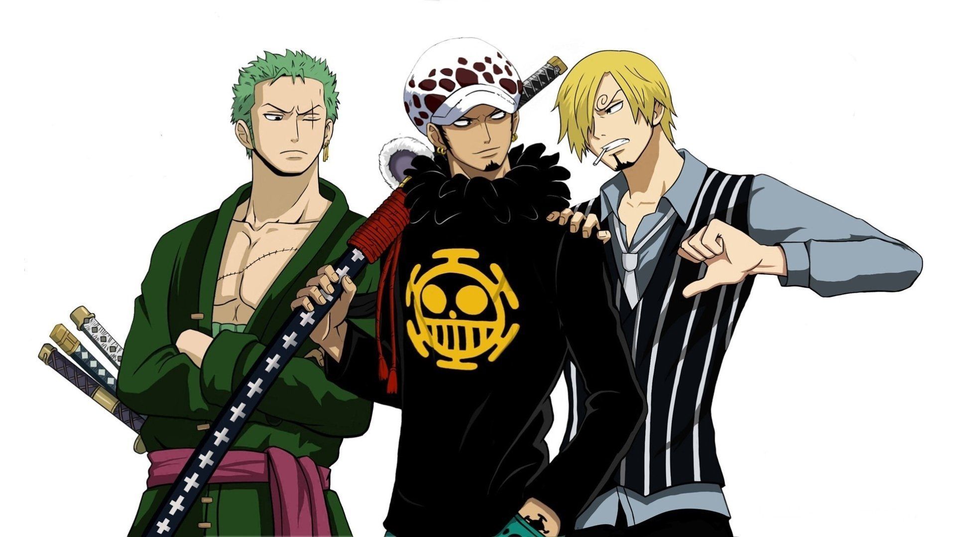 Anime One Piece Zoro Roronoa Trafalgar Law Sanji One Piece