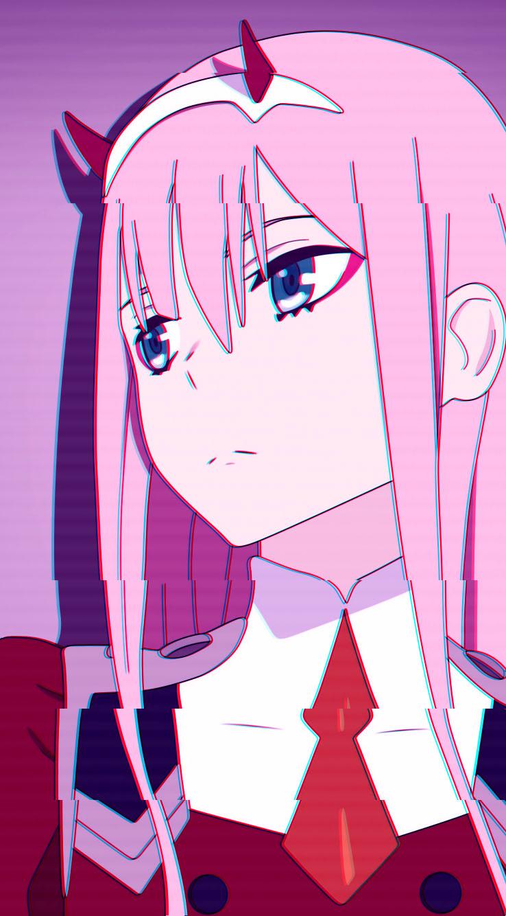 Made a quick aesthetic edit of this cool Zero Two image, thought
