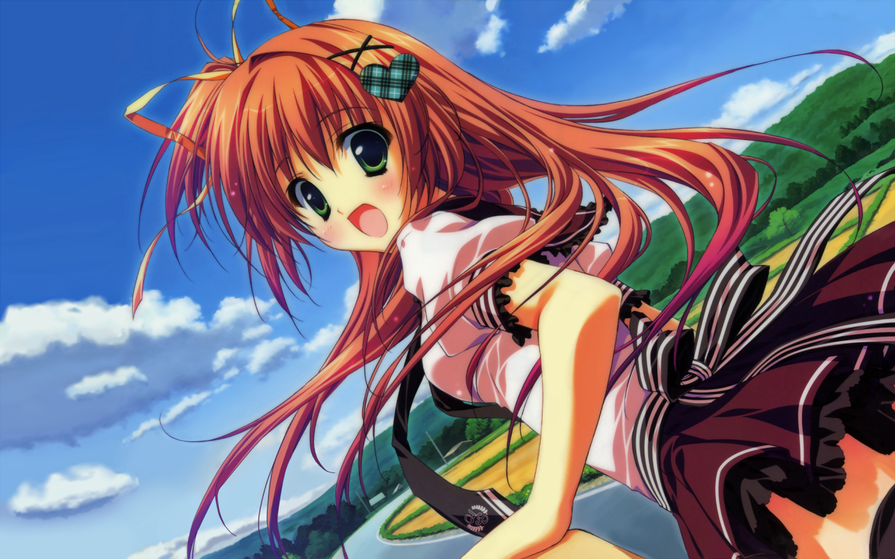 Red Haired Anime Girl Wallpapers Wallpaper Cave 