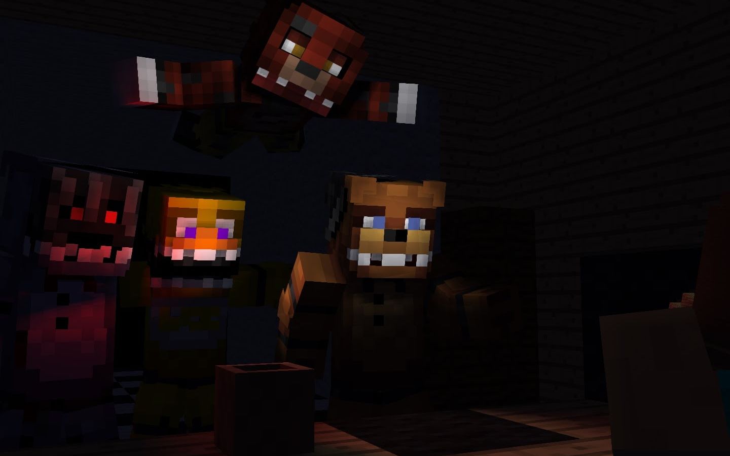 Free download Minecraft FanMade FNAF Wallpaper [1440x1080]